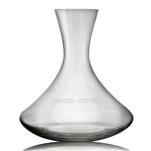 Decanter H&H Lara In Vetro Sonoro Con Taglio Diagonale – 1,2 Litri, Tappo In Sughero