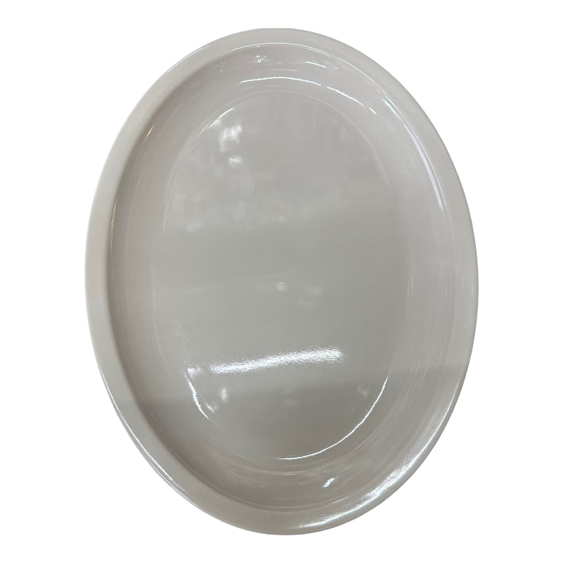 PLATO OVAL 14" PREMIUM BLANCO 909-BL CAJA 24 PZS -MELAMINA BLANCA