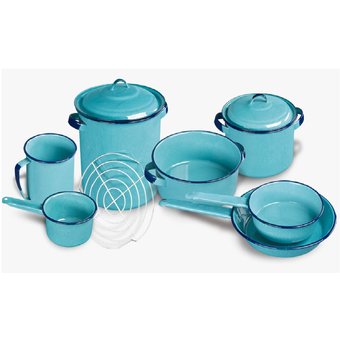 BATERIA 10 PIEZAS CLASICA GRETEL AZUL 317878 -BATERIAS