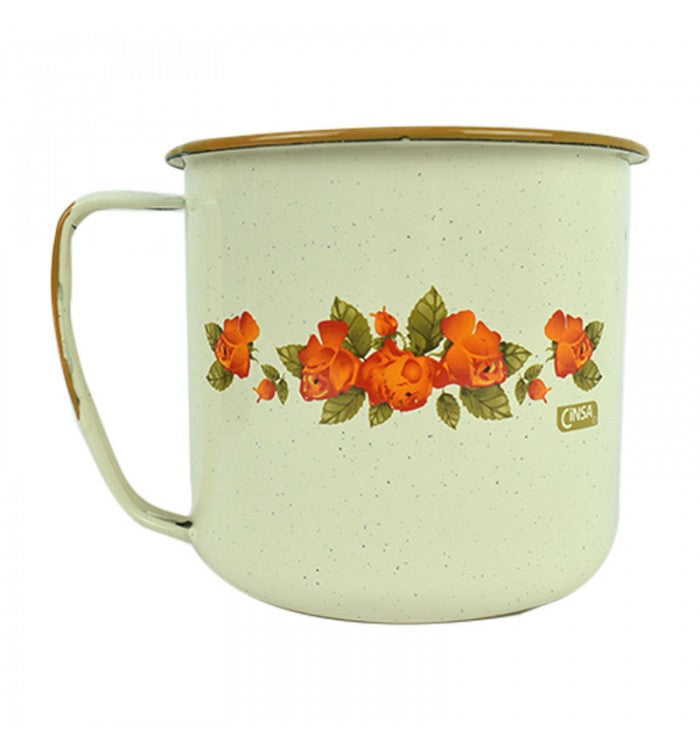 VASO RECTO 14 CREMA JASP FILO NARANJA 317608 -VASOS PELTRE